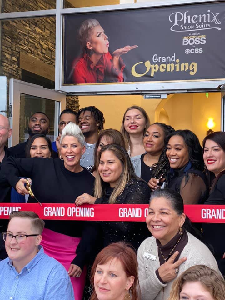 Gina Rivera attends grand-opening for our leading salon suite franchise.