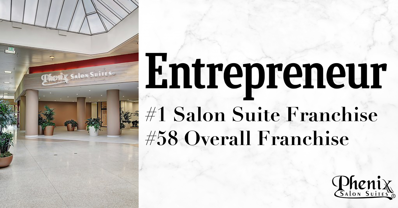 : Phenix Salon Suites franchise named #1 in category by Entrepreneur.